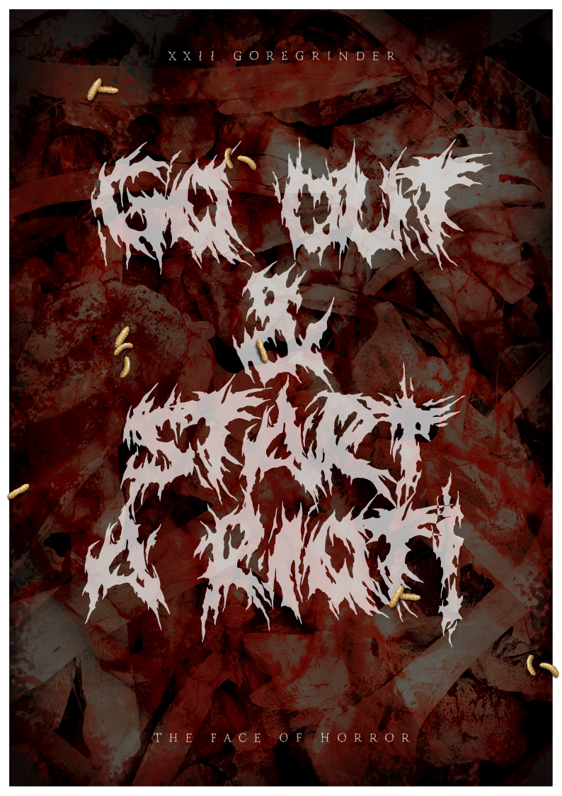 gore grind Goregrind Deathmetal Blackmetal deathcore grindcore metal horror Typeface font