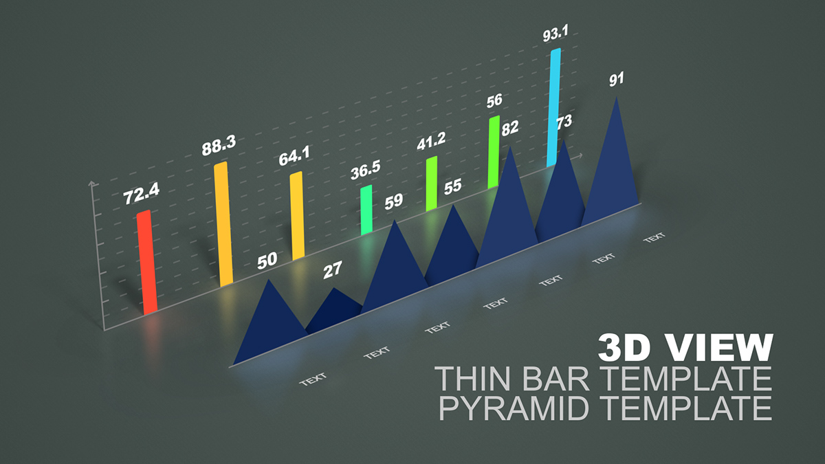 infographic template hive envato bar chart Script Expression easy fast 3D