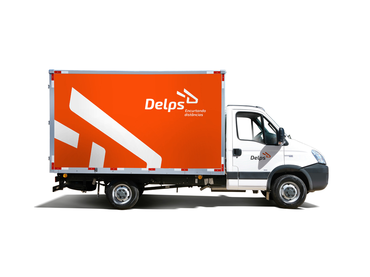delivery logistic Transport habbit lepus delps coelho trransportadora logo orange Agility modern car Experience evolution