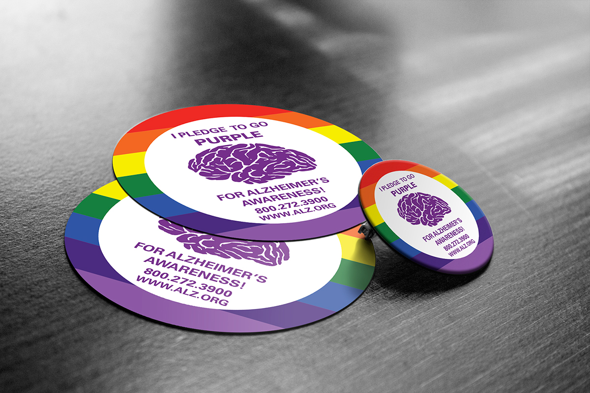 alzheimer's Assocation pride fest stickers