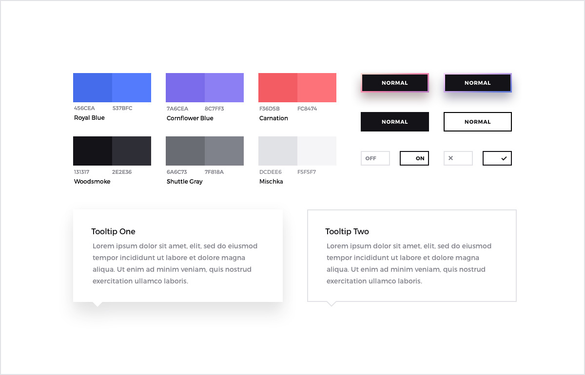 UI kit Web Website ux minimalist psd Interface modern White