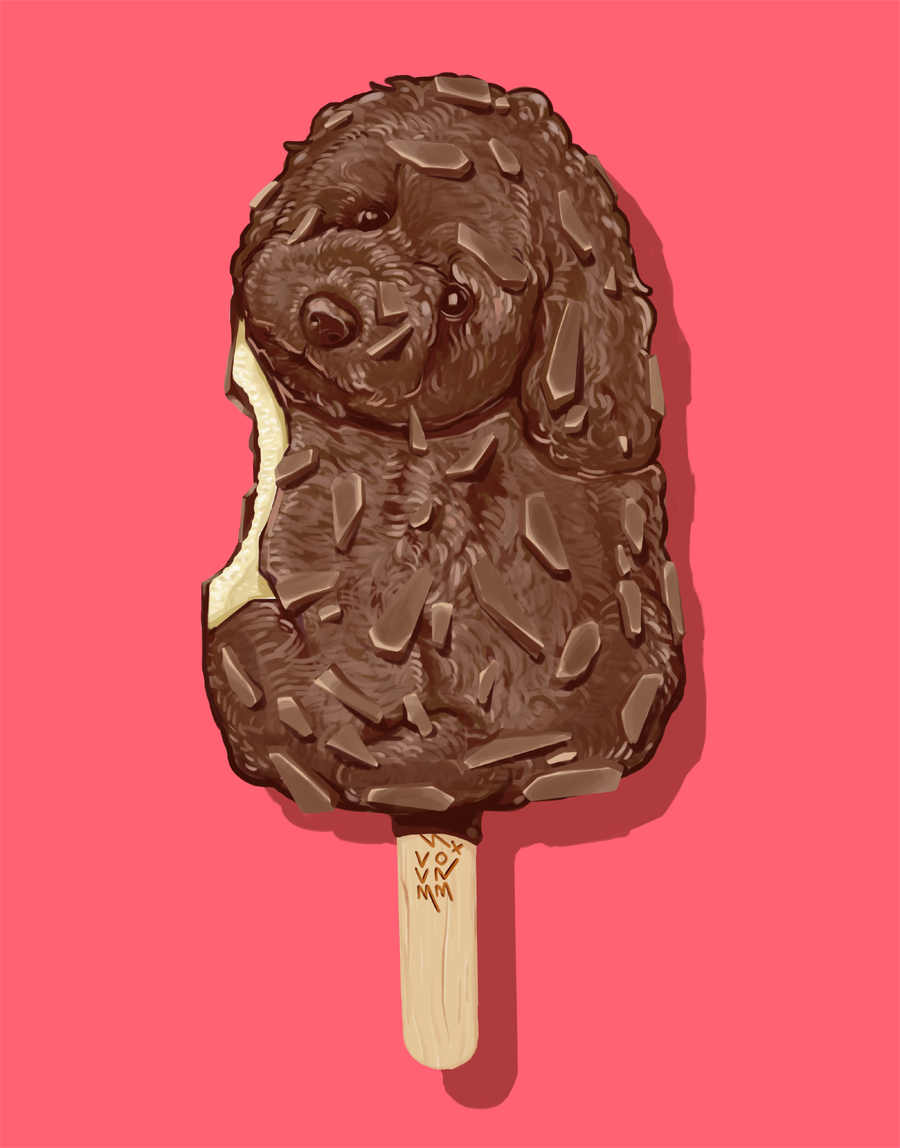Cat dog Poodle icecream popsicle animal sweet Candy Food  bkkbros