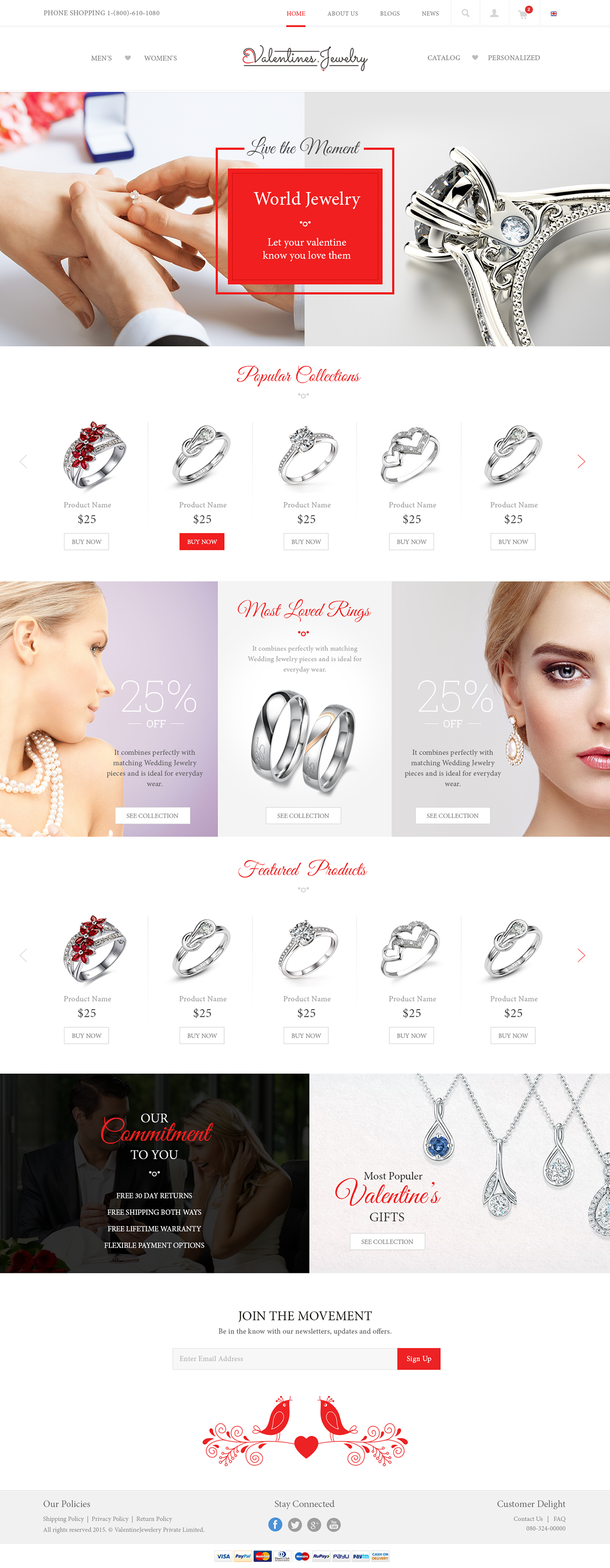valentines jewelry Shopify template template material google UI ux Website Design Mobile app online Ecommerce