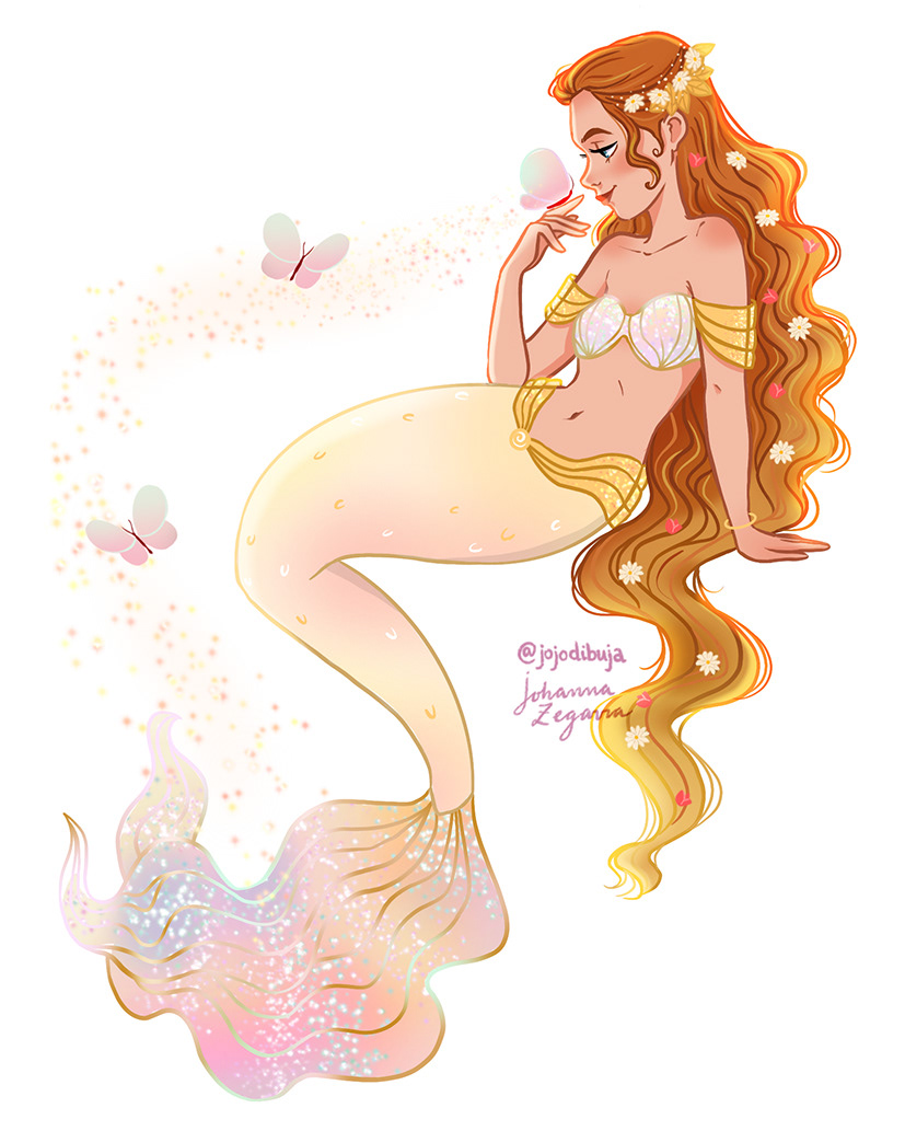 ARIEL art characterdesign digitalart ILLUSTRATION  mermaid Procreate sirenas thelittlemermaid