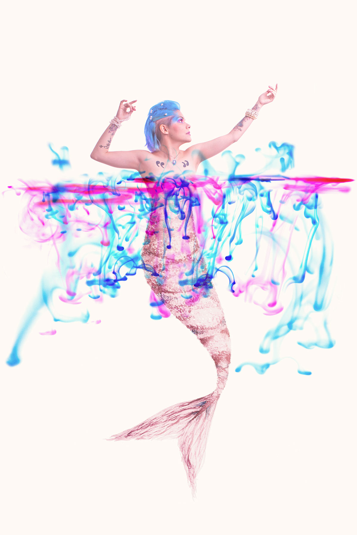 mermaid sereia aquarela watercolor Digital Collage