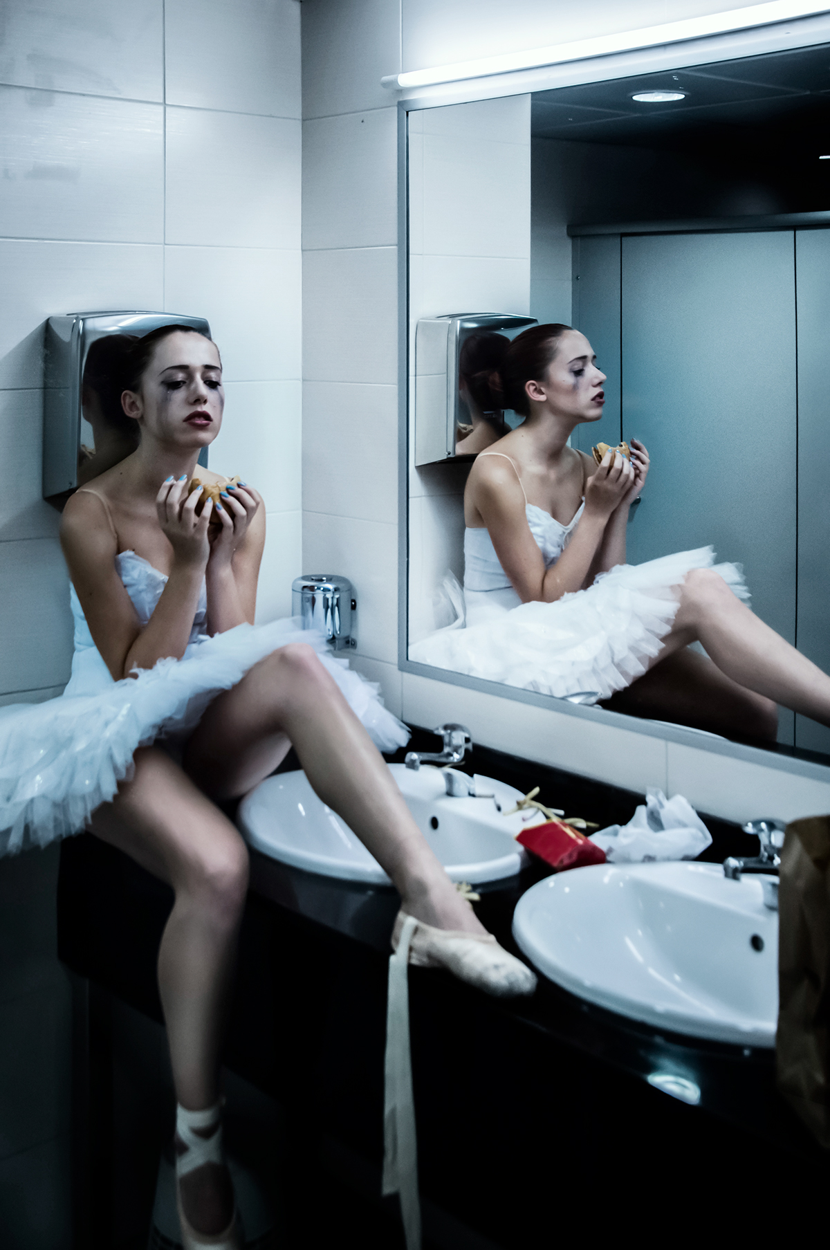 ballet ballerina dark girl act ego alter theater  exploration Sadness madness