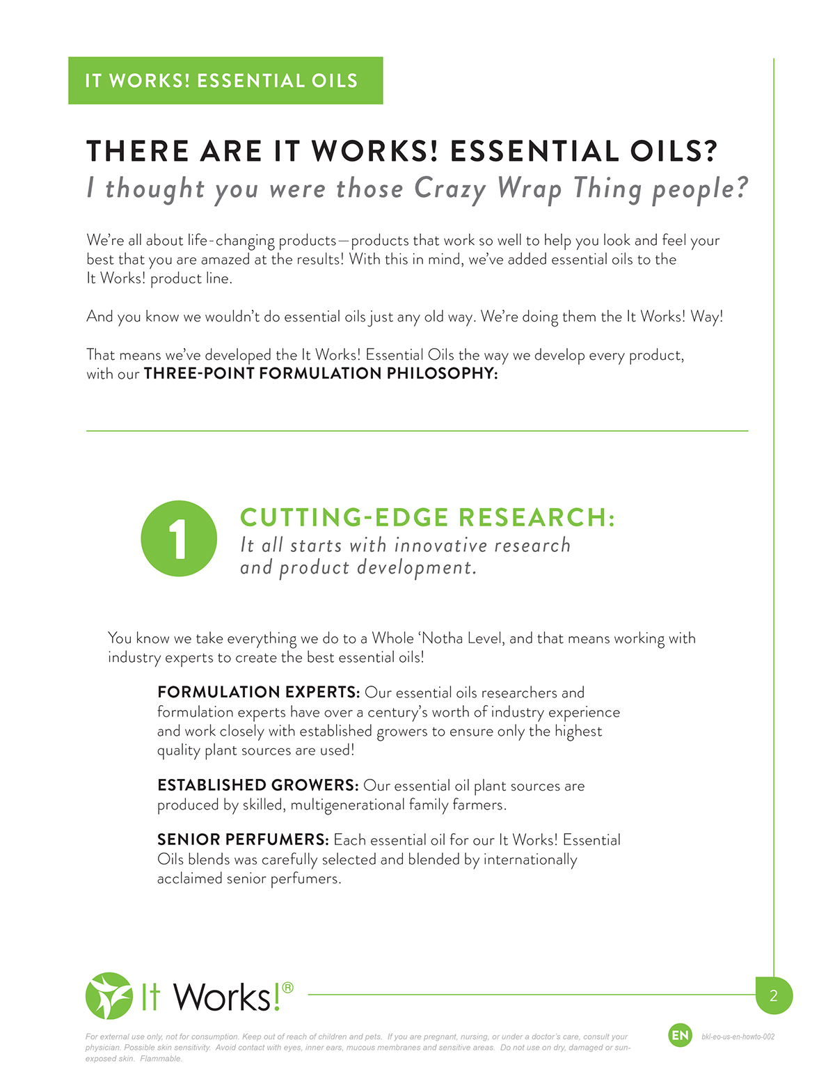 Booklet Oils essential oils Guide