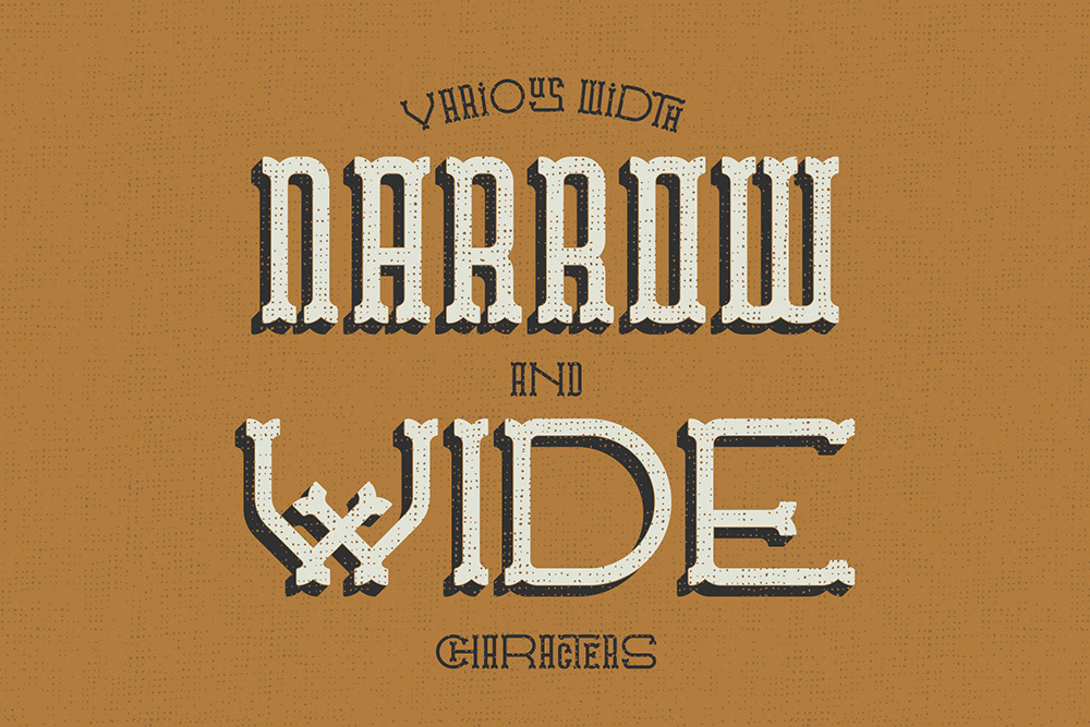vintage west wild Classic ligature Typeface lettering western extrude texture