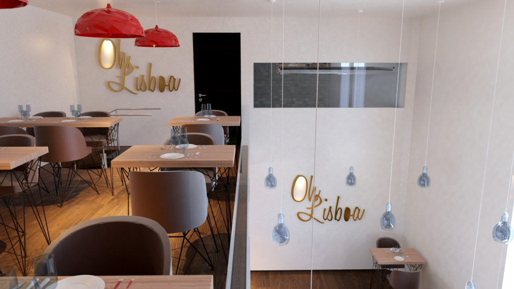 interiors restaurant lisboa Lisbon Portugal madragoa traditional contemporary personal project 3D Render mental ray minimal clean