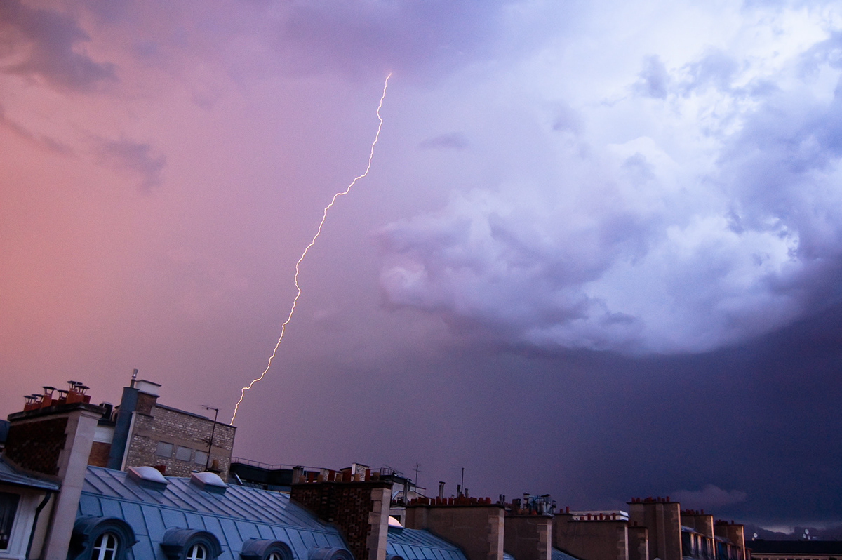 Paris thunderstorm photo  Photography nicolas  Chevant