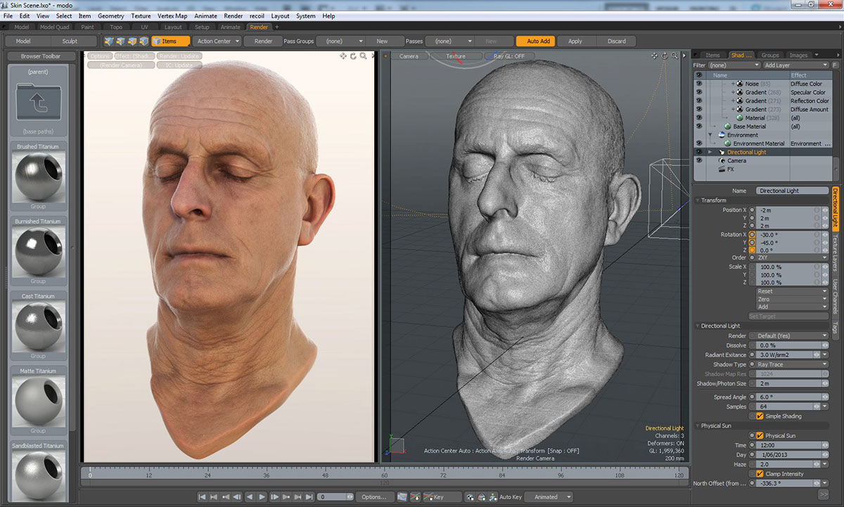 3D man scan skin scanning digital sculpture reference