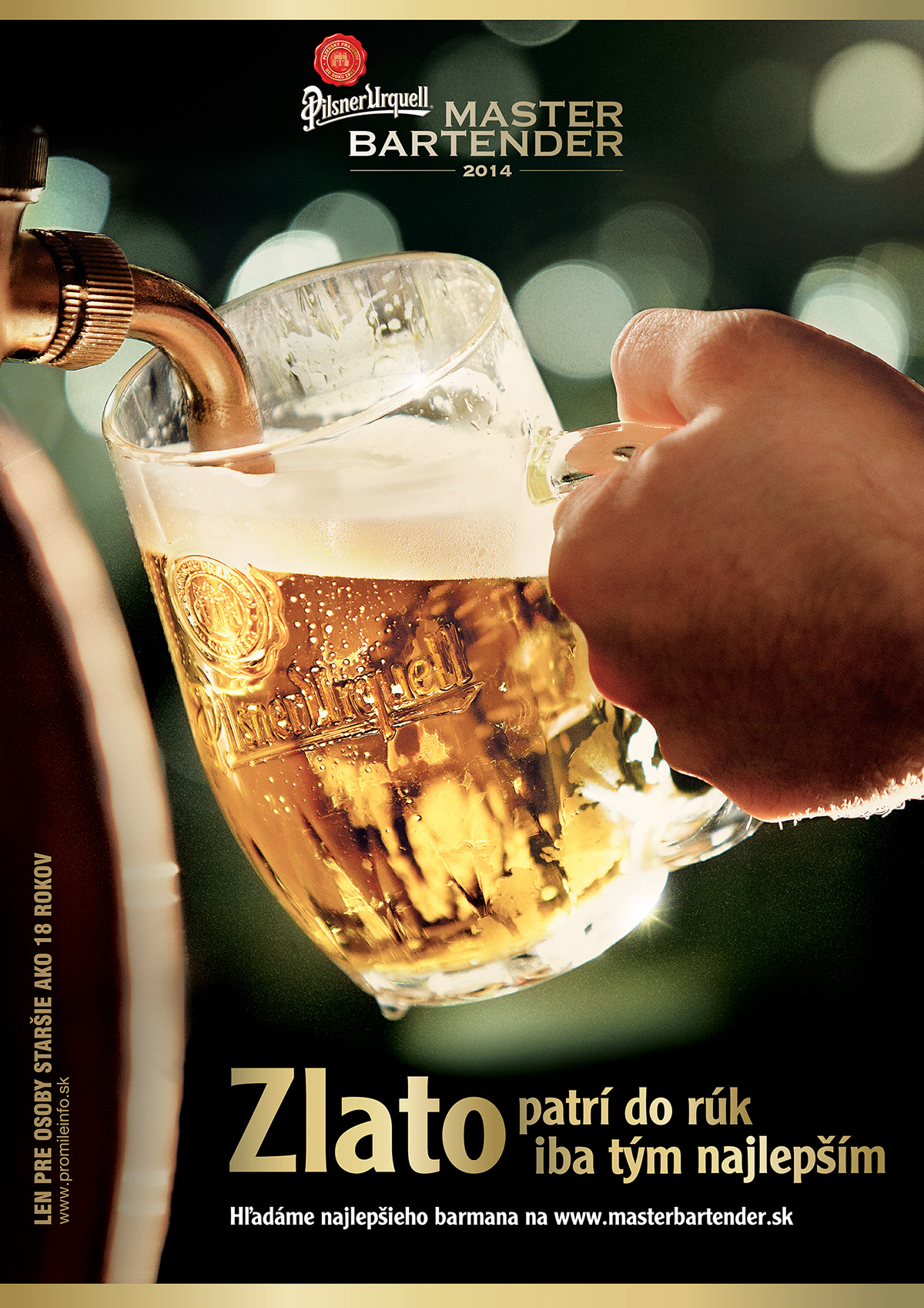 pilsner urquell beer print ad OOH poster slovakia bartender