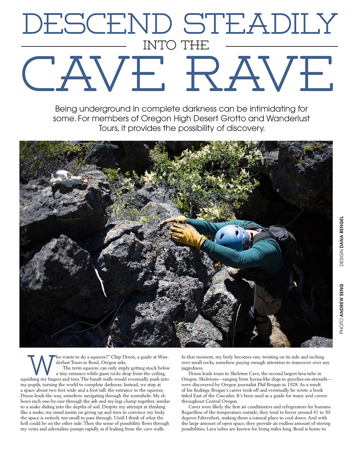ethos Magazine design design spelunking Caving Cavers spelunk magazine UO University of Oregon