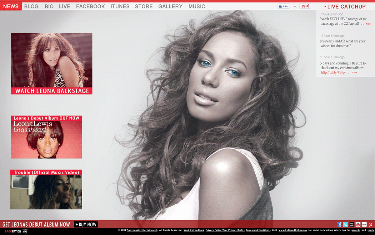 leona lewis website professional first time sale photoshop design template structure model artist singer amazing good great beautiful fantastic remorceful achievement accomplishment stunning astonishing wild  experienced