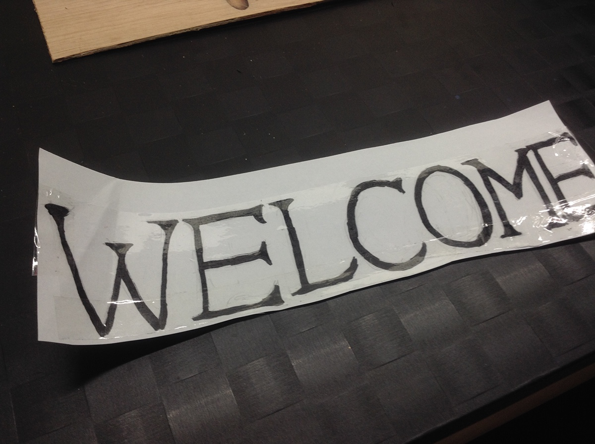 image transfer welcome sign