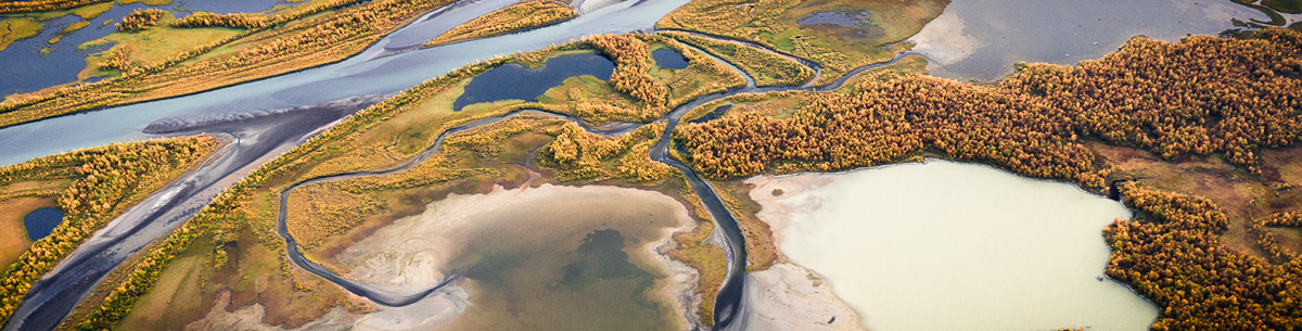 Lapland Arctic autumn Photography  Aerial drone Nature Landscape Sweden