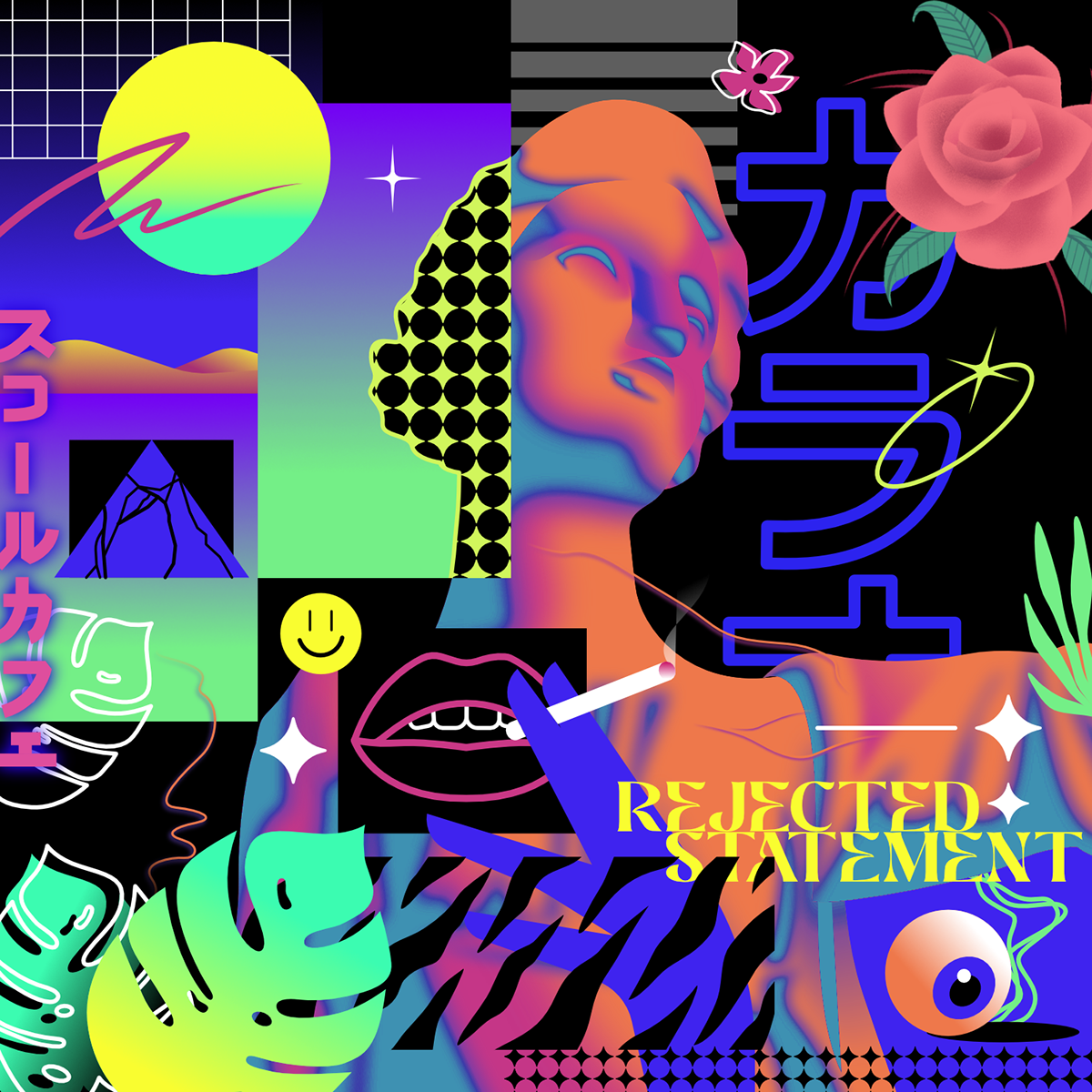color Cyberpunk Digital Art  future gradient ILLUSTRATION  neon psychedelic retrowave vector
