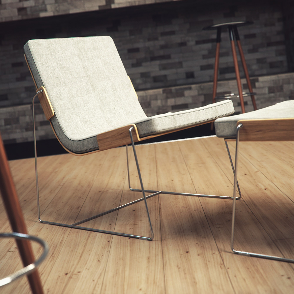 furniture CGI visualisation visualization room chair Interior 3D