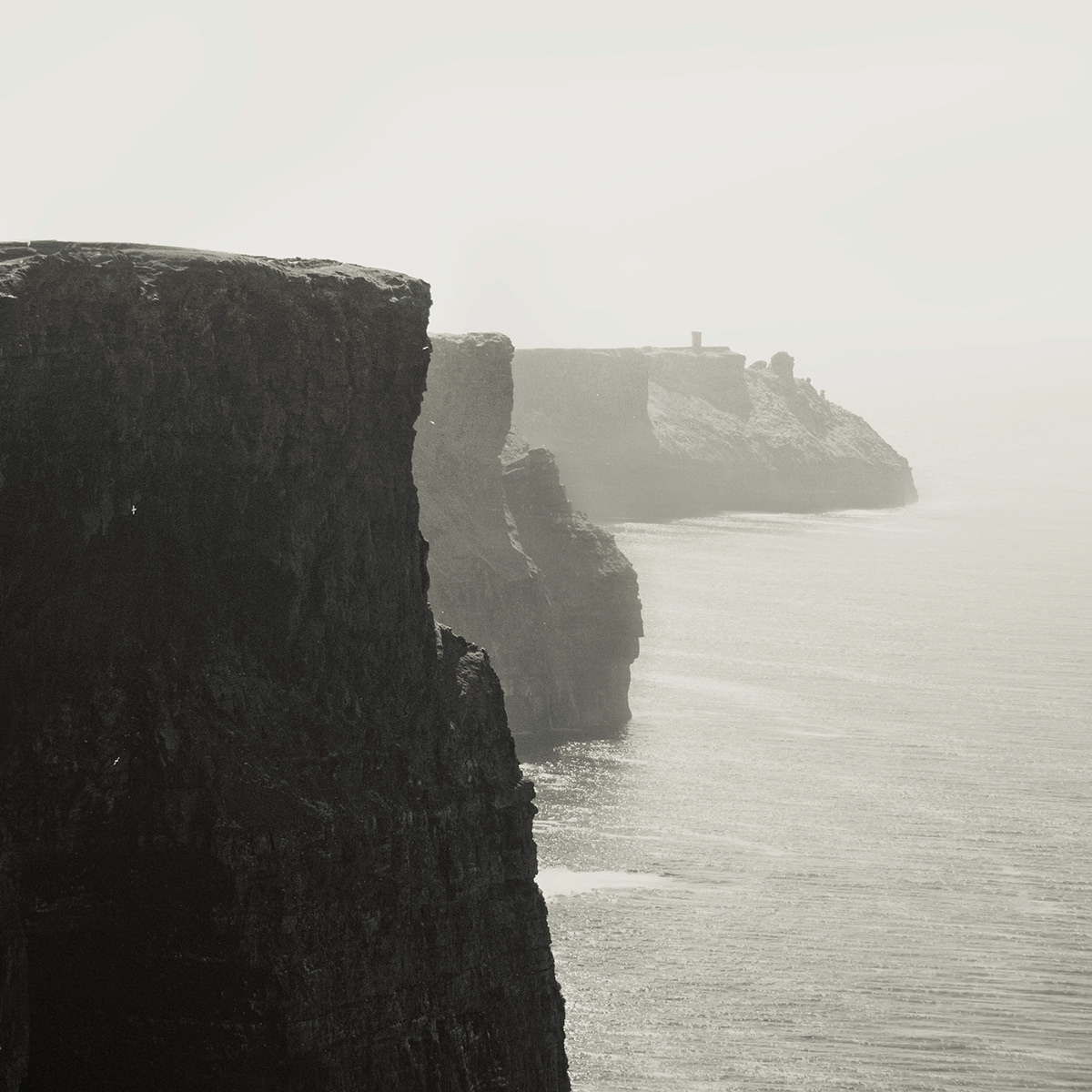 cliffs of moher Ireland Travel b & w death Landscape art