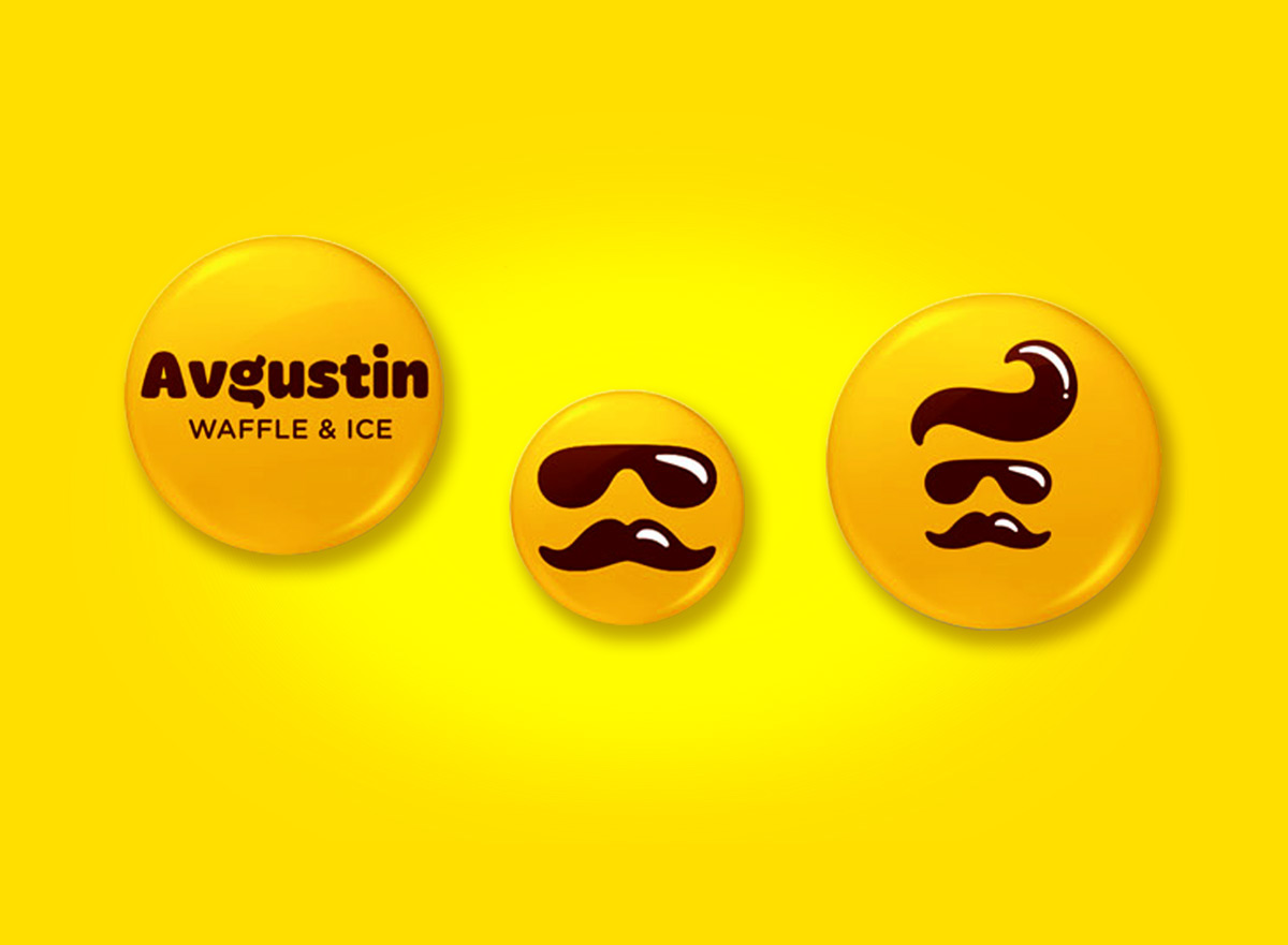 ice cream cool avgustin yellow bar waffle Sunglasses mustache hair