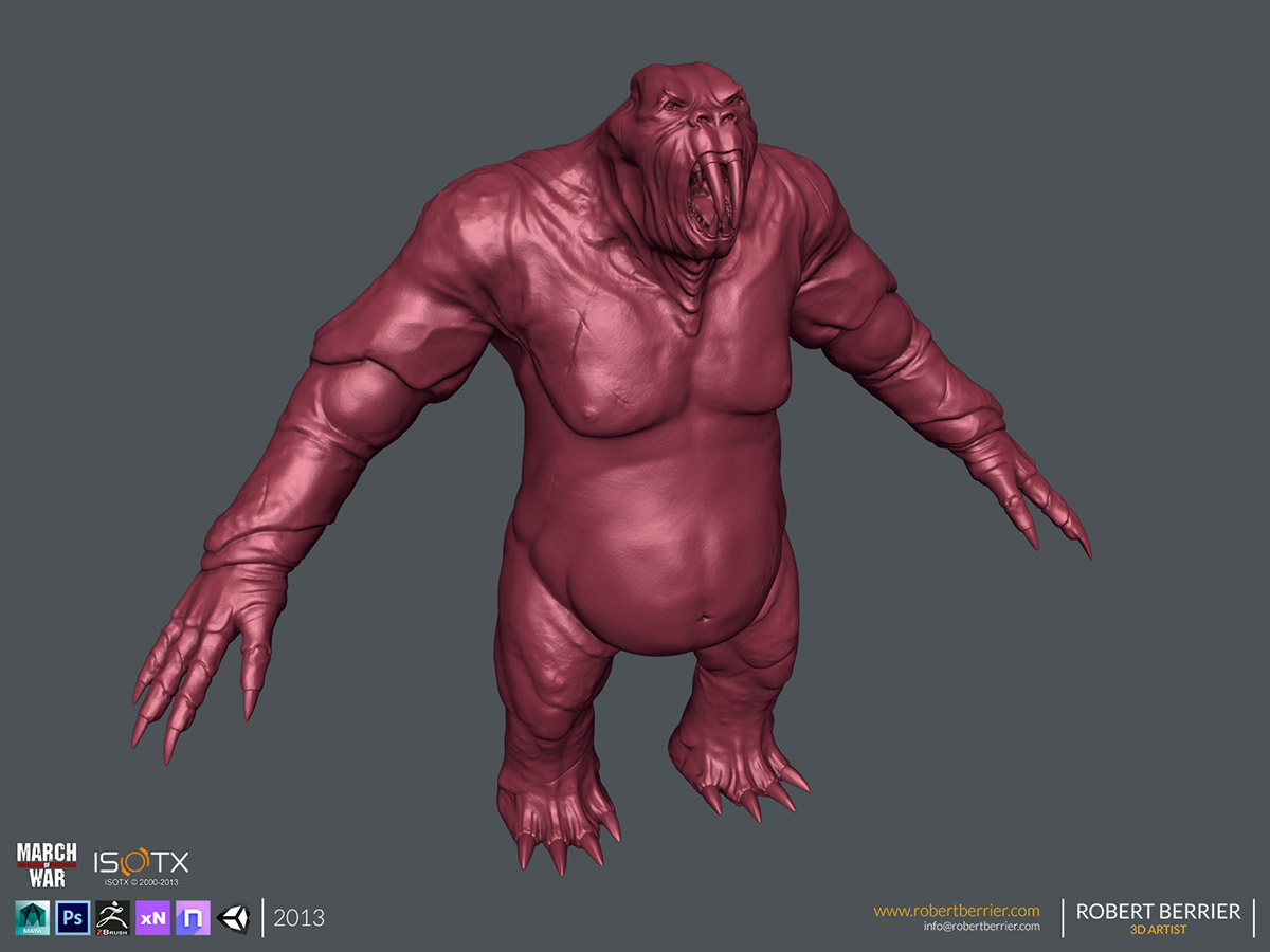march of war Turn Based isotx gorilla Mole monster realtime lowpoly