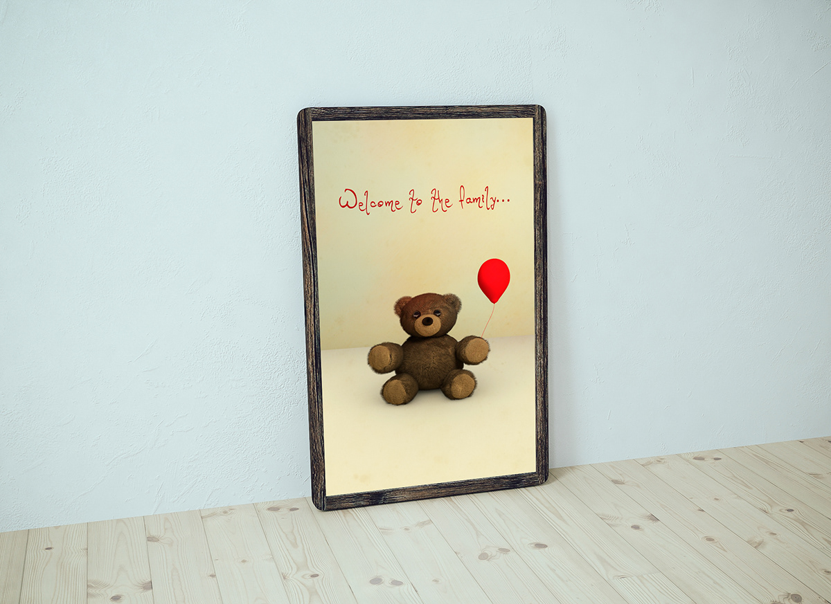 Teddy 3D bear poster