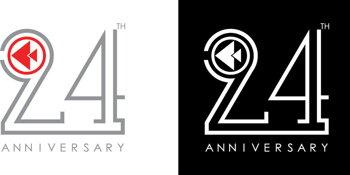 company profile namecard 24th anniversary logo Logo Design