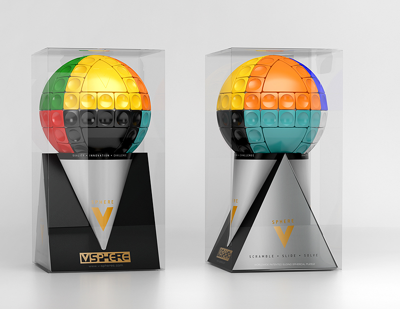 sphere Packaging futuristic box design transparent