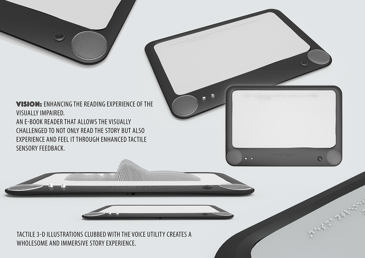blind ebook impaired tactile Experience vision industrialdesign