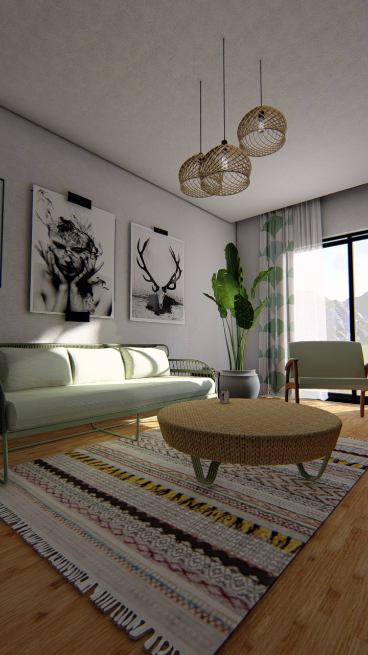 living room minimalist achitectural