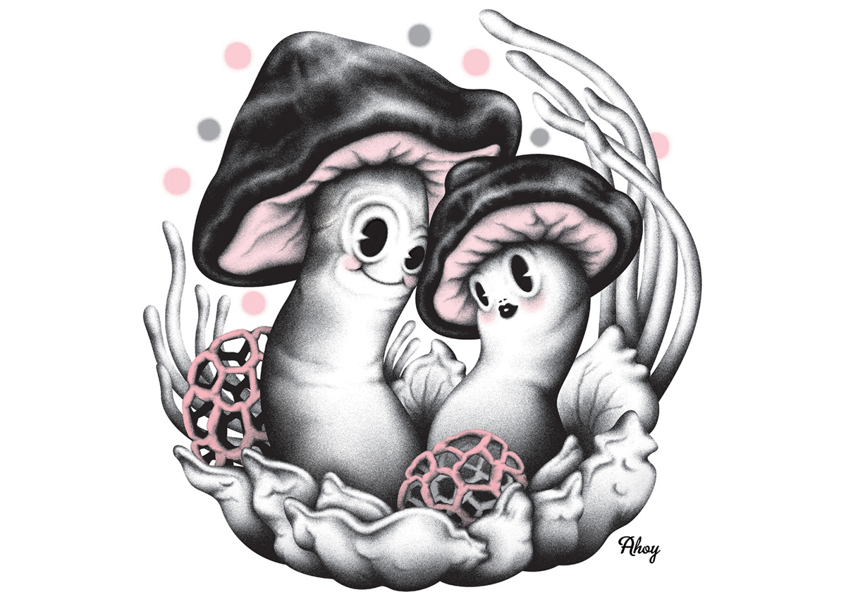 drawlloween popsurrealism kawaii Halloween ahoyillustration