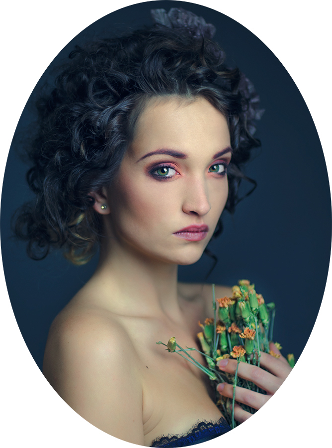 Robert Bętkowski Bętkowski anna pilarska beauty women flower light eyes sudio Portret amazing make-up