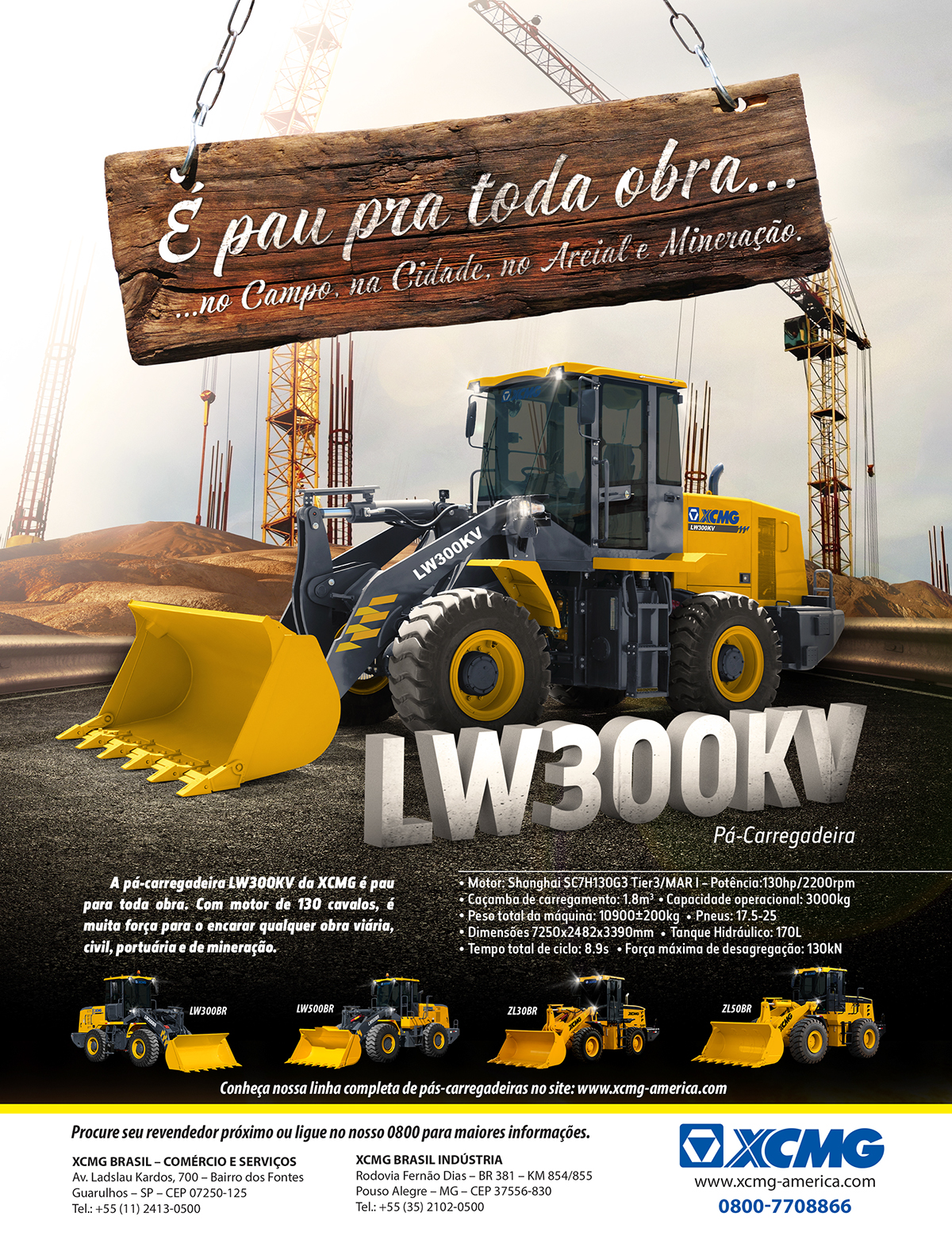 magazine Advertising  design heavy machinery XCMG