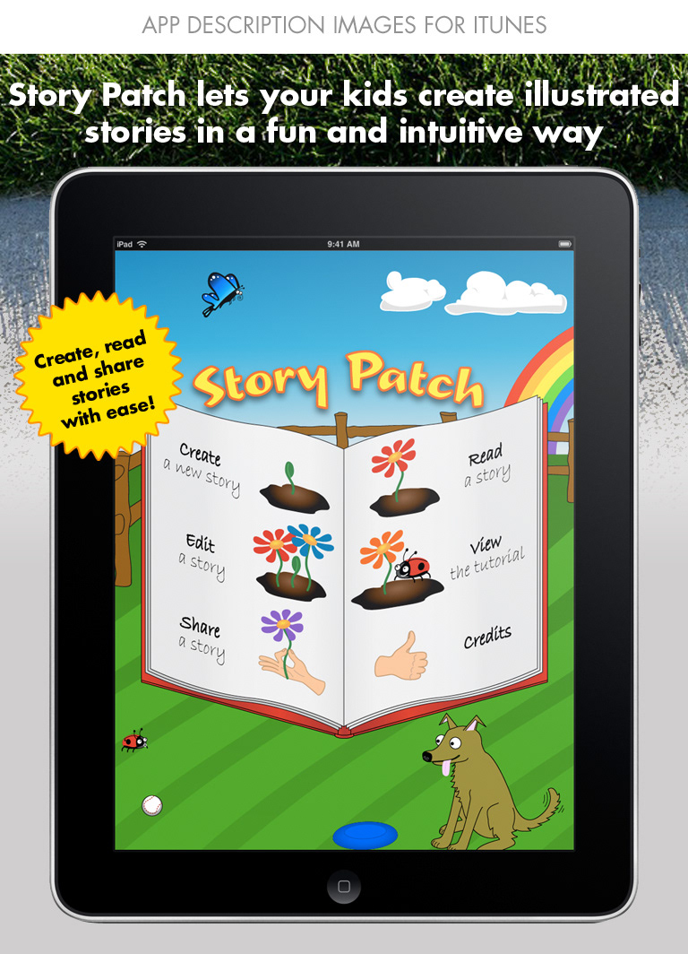 iPad app mobile story front end application story patch kids software children