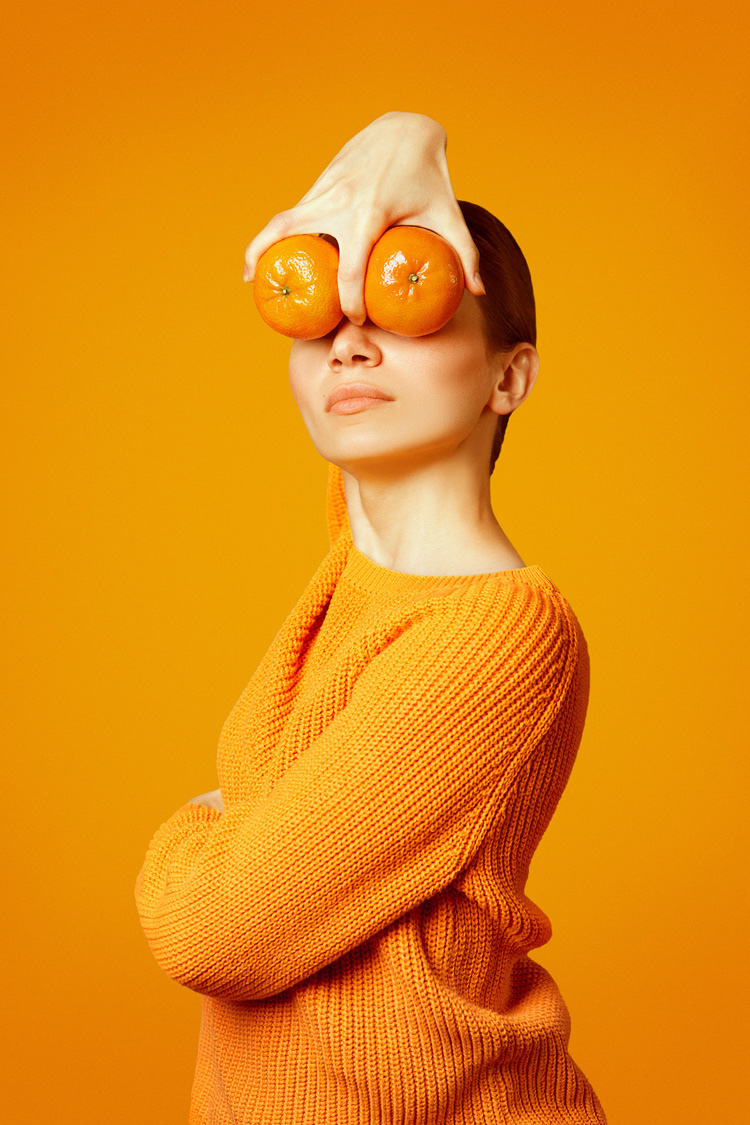 selfportrait photoshop wacom yellow orange vintage