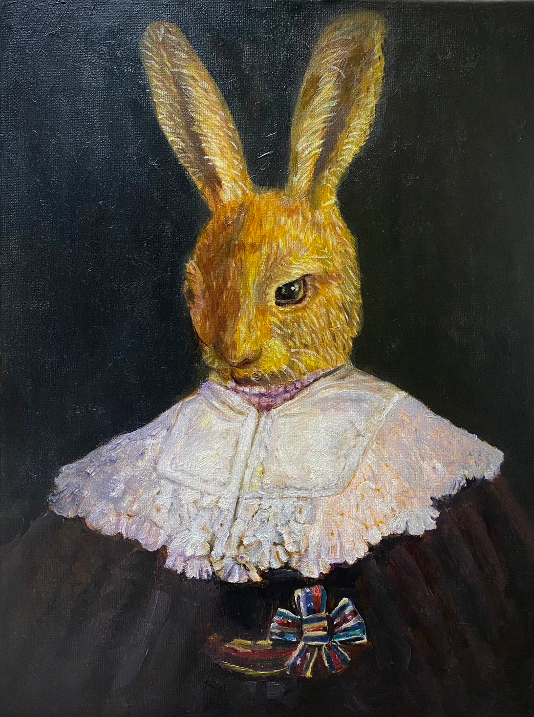 Oil Painting art Drawing  rabbit bunny painting   art work oil paint artcreative