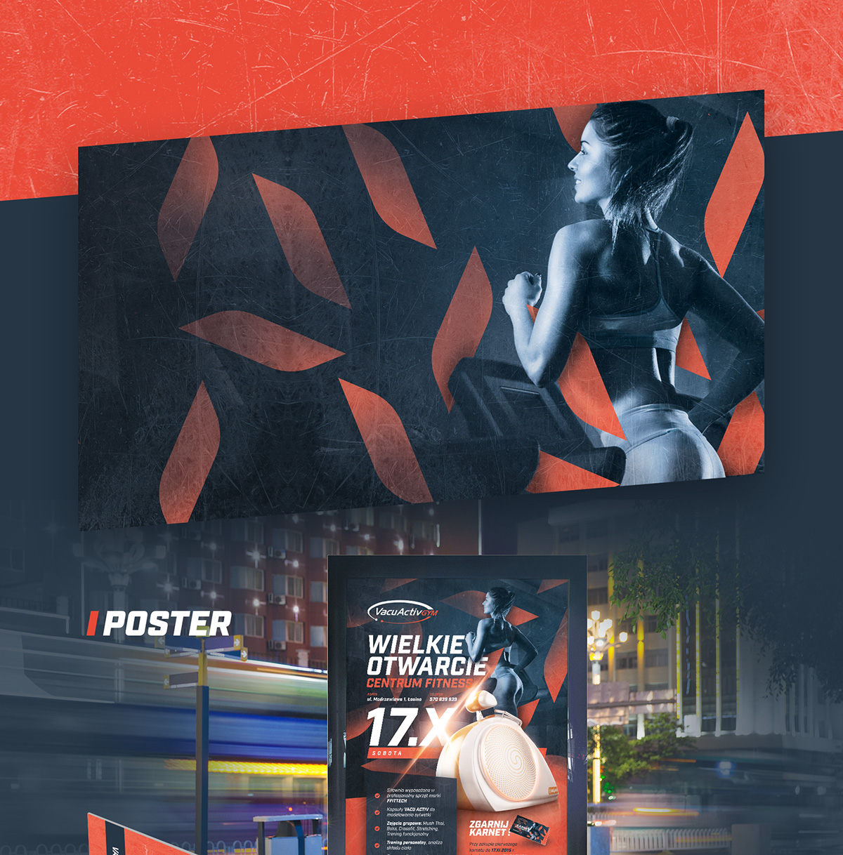 Adobe Portfolio print poster flyer landing Website Web FIT gym billboard logo fitness