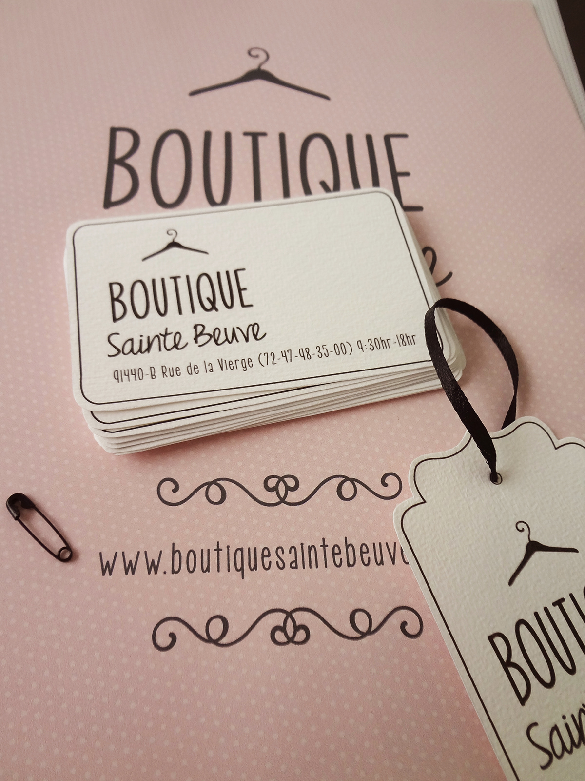 boutique hanger store identity clothing tags Business Cards logo