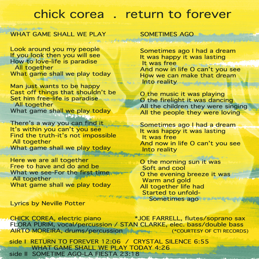 Album chick corea return to forever record gramophone turntable