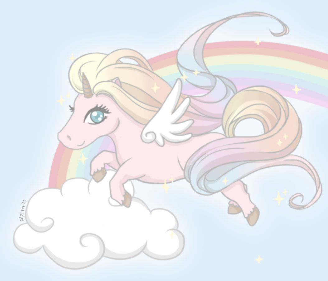 pony unicorn cute kawaii horse SKY clouds