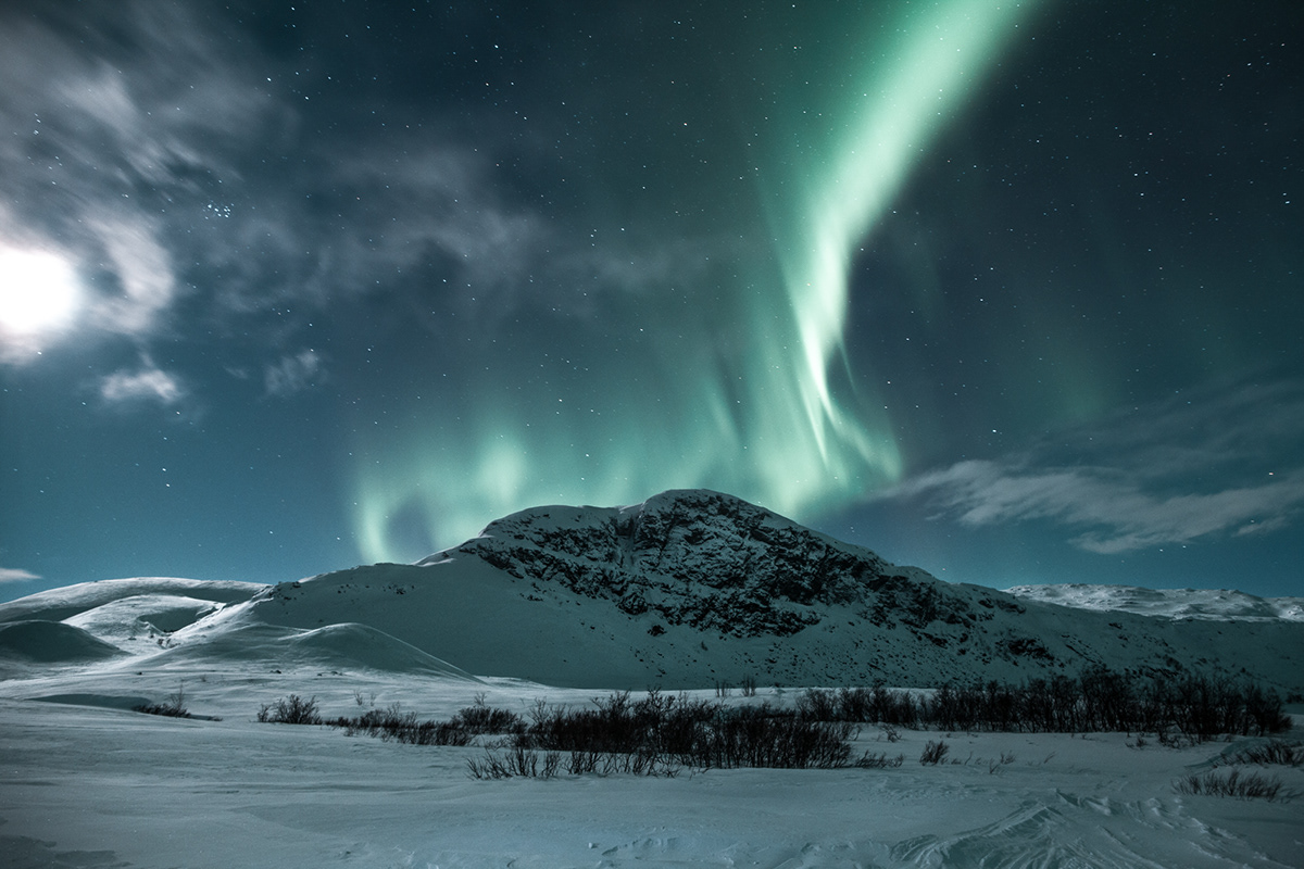 Arctic Aurora Borealis Northern Lights Lapland winter cold adventure north finland