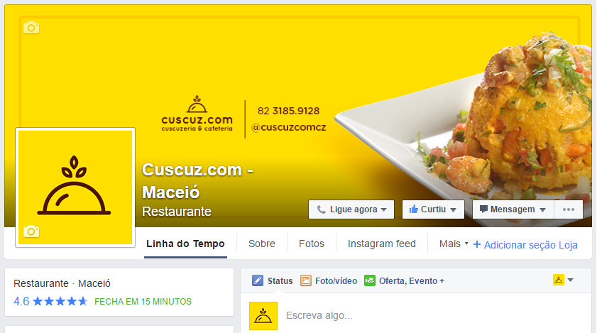 cuscuz   clean design social media facebook Redes Sociais cafeteria cuscuzeria cafes cafe nordeste Maceió Direção de arte Redação Fotografia