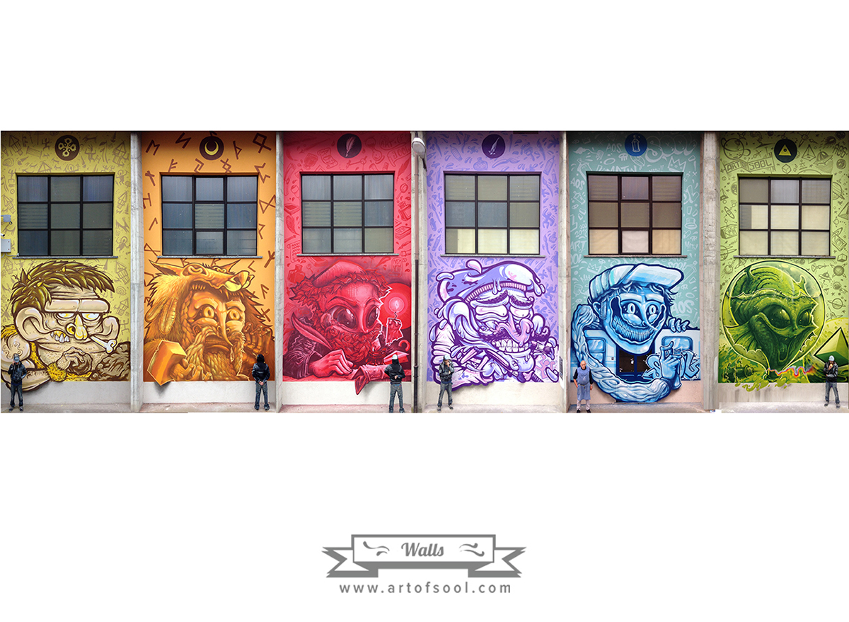 wall in art OZMO loopcolors evolution characters