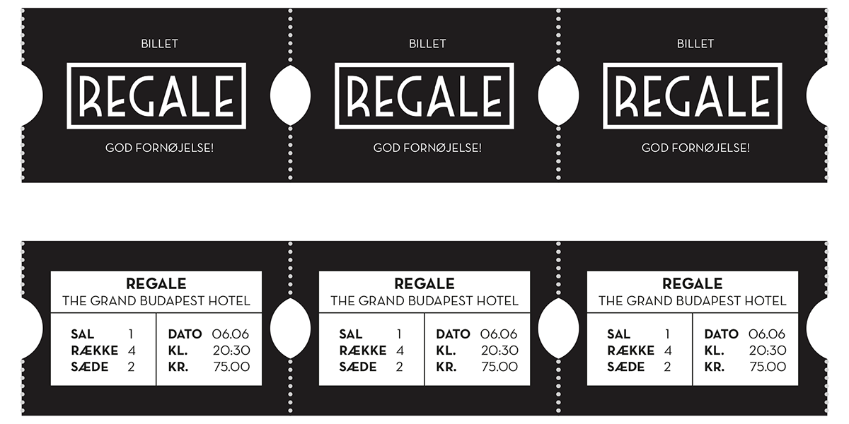 Regale Cinema biograf restaurant Food  movie Quotes eatery Filmmenu Filmdrink menu drink black white Corporate Identity Retro