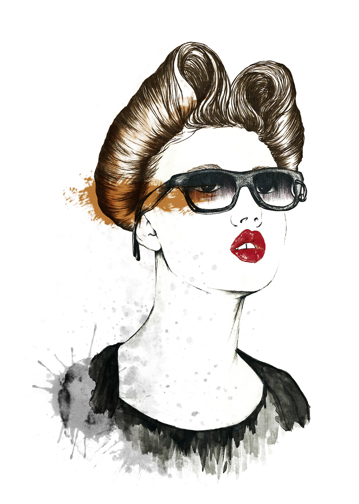 #Lindsay Wixson #model  #Fashion #illustration #Watercolor #Portrait