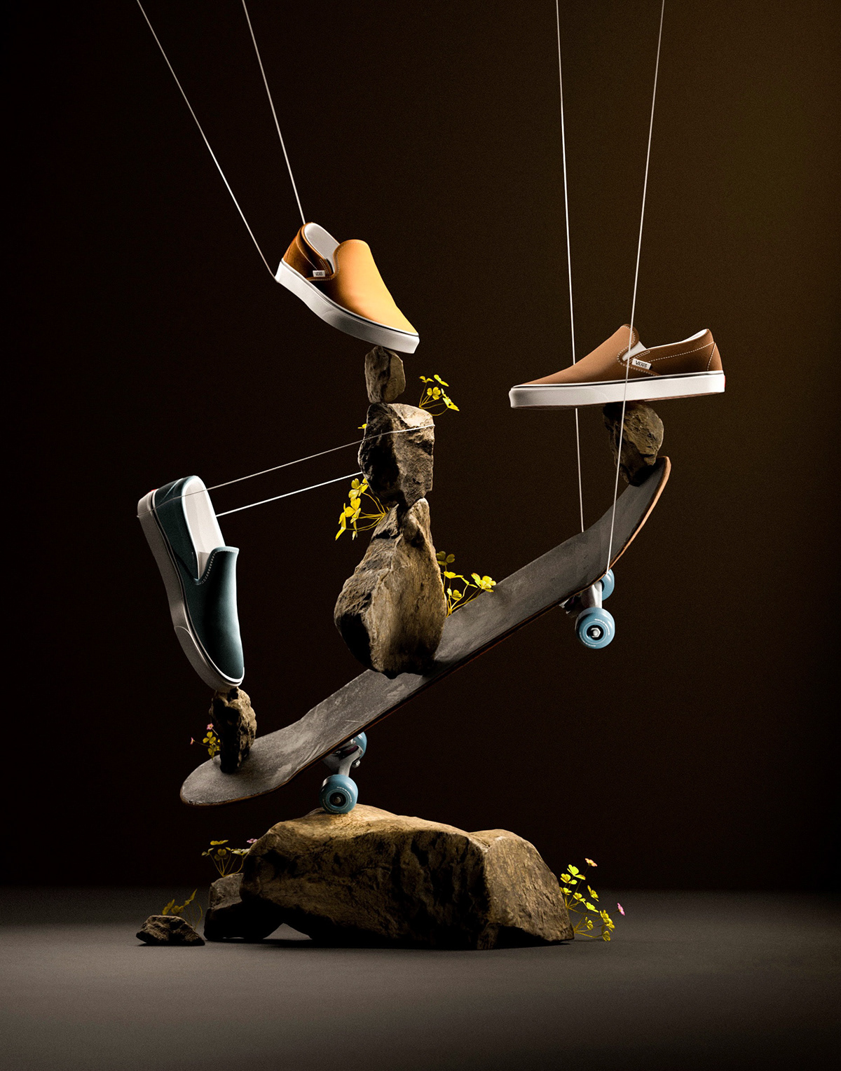 3d artist 3d modeling blender CGI footwear Kaleb Wika product visualization shoe Vans visualization