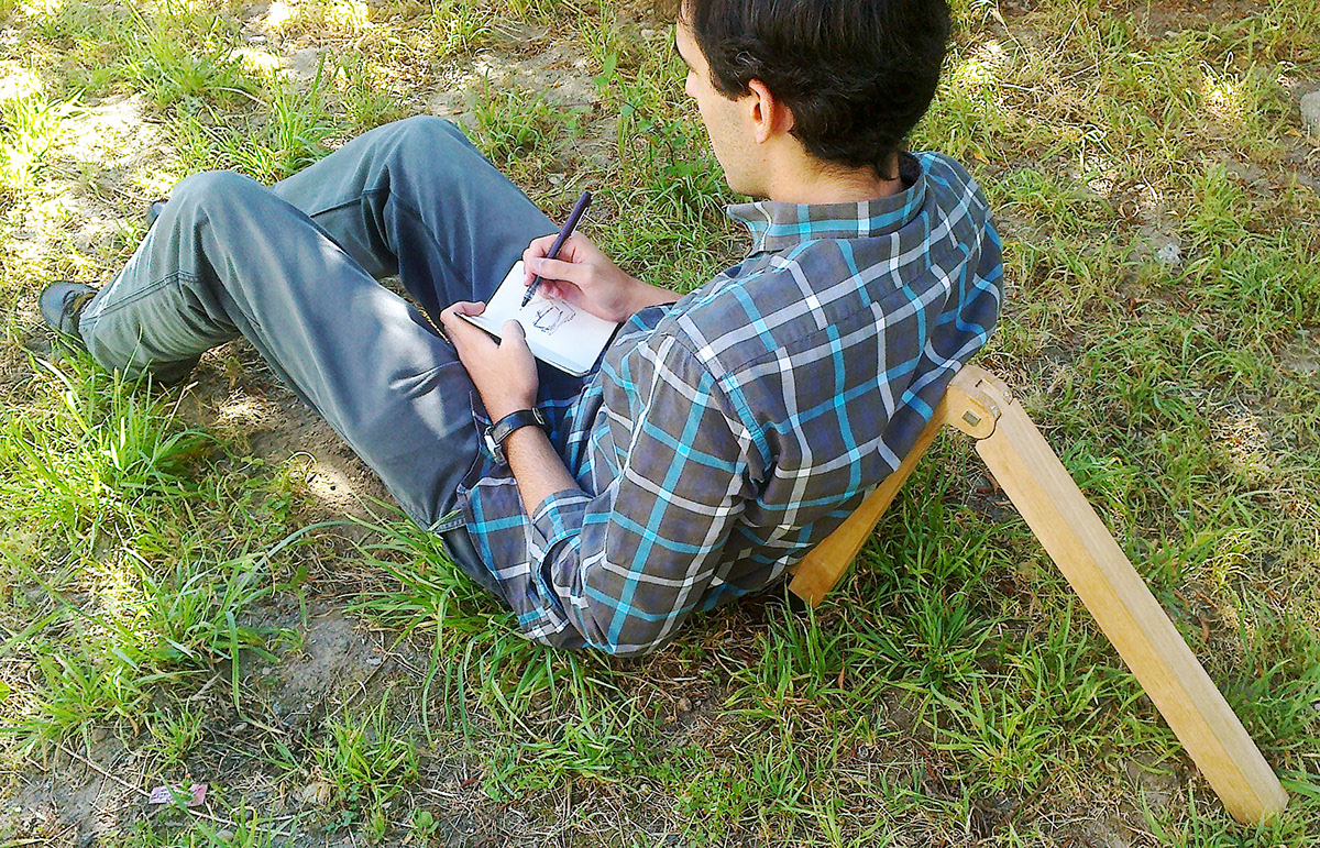 urban sketchers sketcher draw support holder portable Urban Ergonomics Ergonomia ergonomic