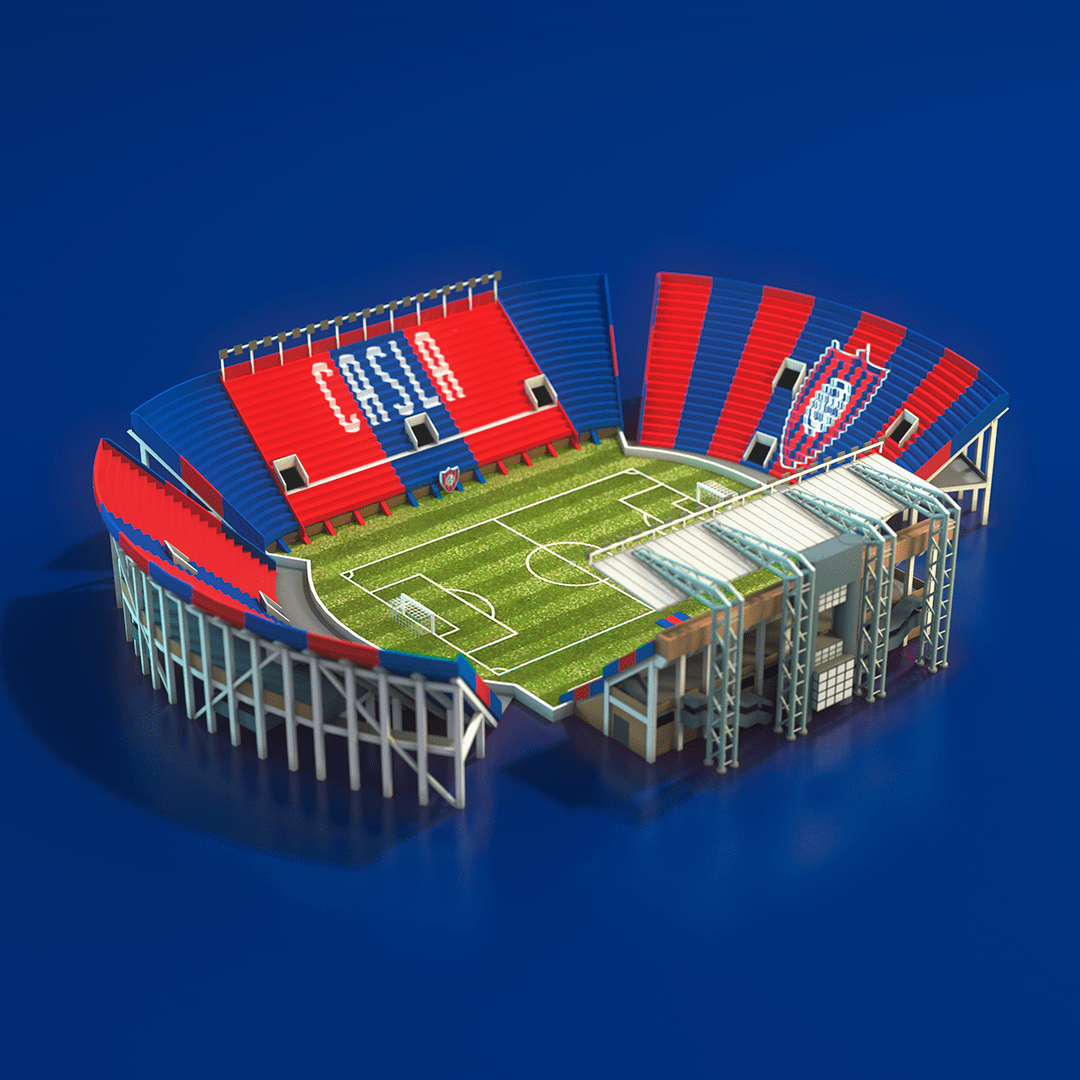 3D argentina design estadio football ilustration san lorenzo soccer stadium