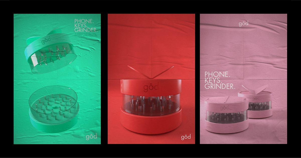 Advertising  art direction  cannabis Fashion  graphic design  grinder industrial design  object product design  Render