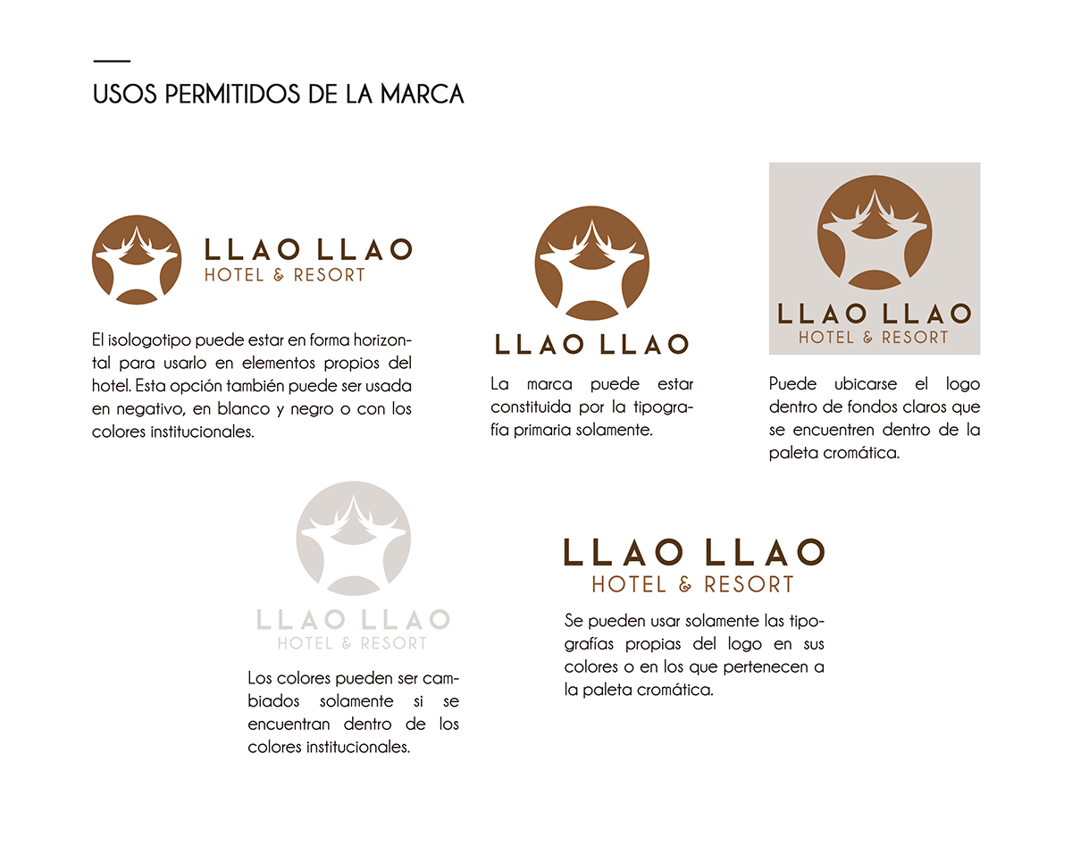 Hotel LLAO LLAO identidad visual branding  indentity logo